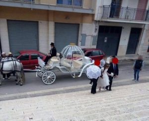 Altamura bambina in carrozza con cavalli per la prima comunione, le dure critiche di Selvaggia Lucarelli