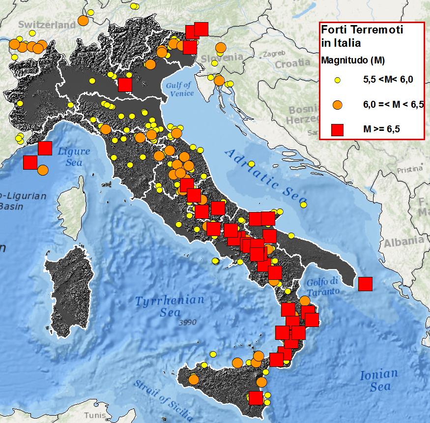 Terremoti in tempo reale: oggi nuove scosse a Gubbio e a Messina