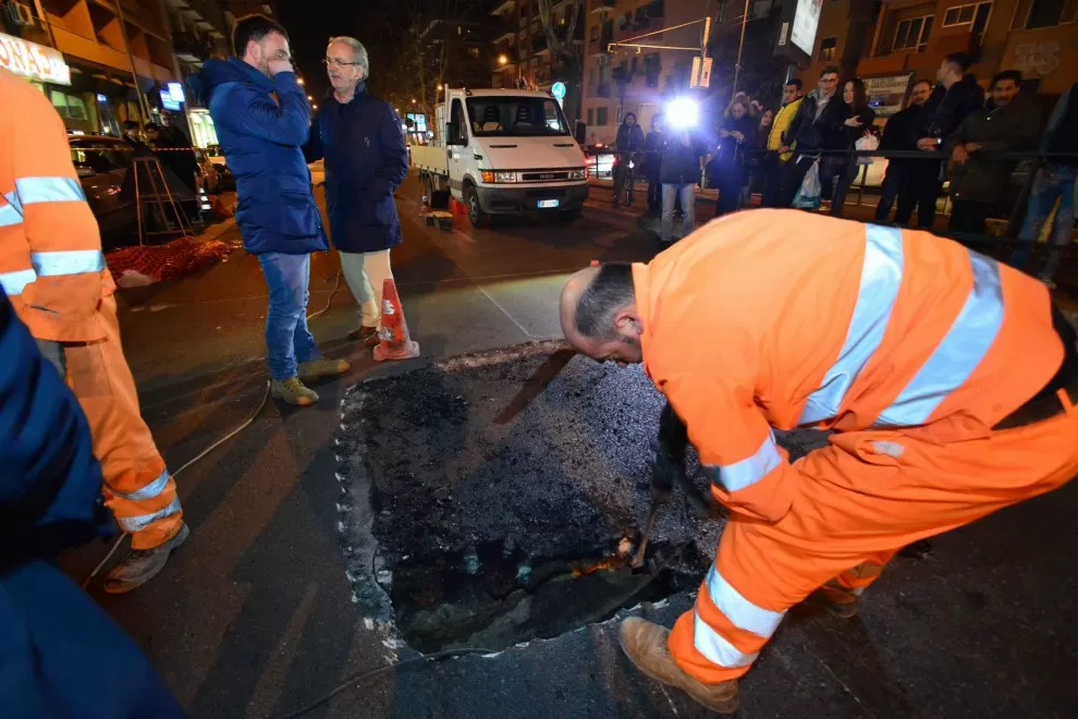 Voragine-viale-Unità-d’Italia-a-Bari-news-su-riapertura-a-traffico