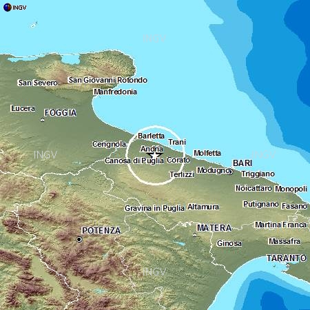 Terremoti in tempo reale: oggi scosse in provincia di Bari e Sicilia