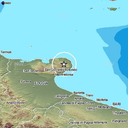 Terremoti in tempo reale Ingv: oggi nuove scosse sul Gargano a Foggia e in Umbria