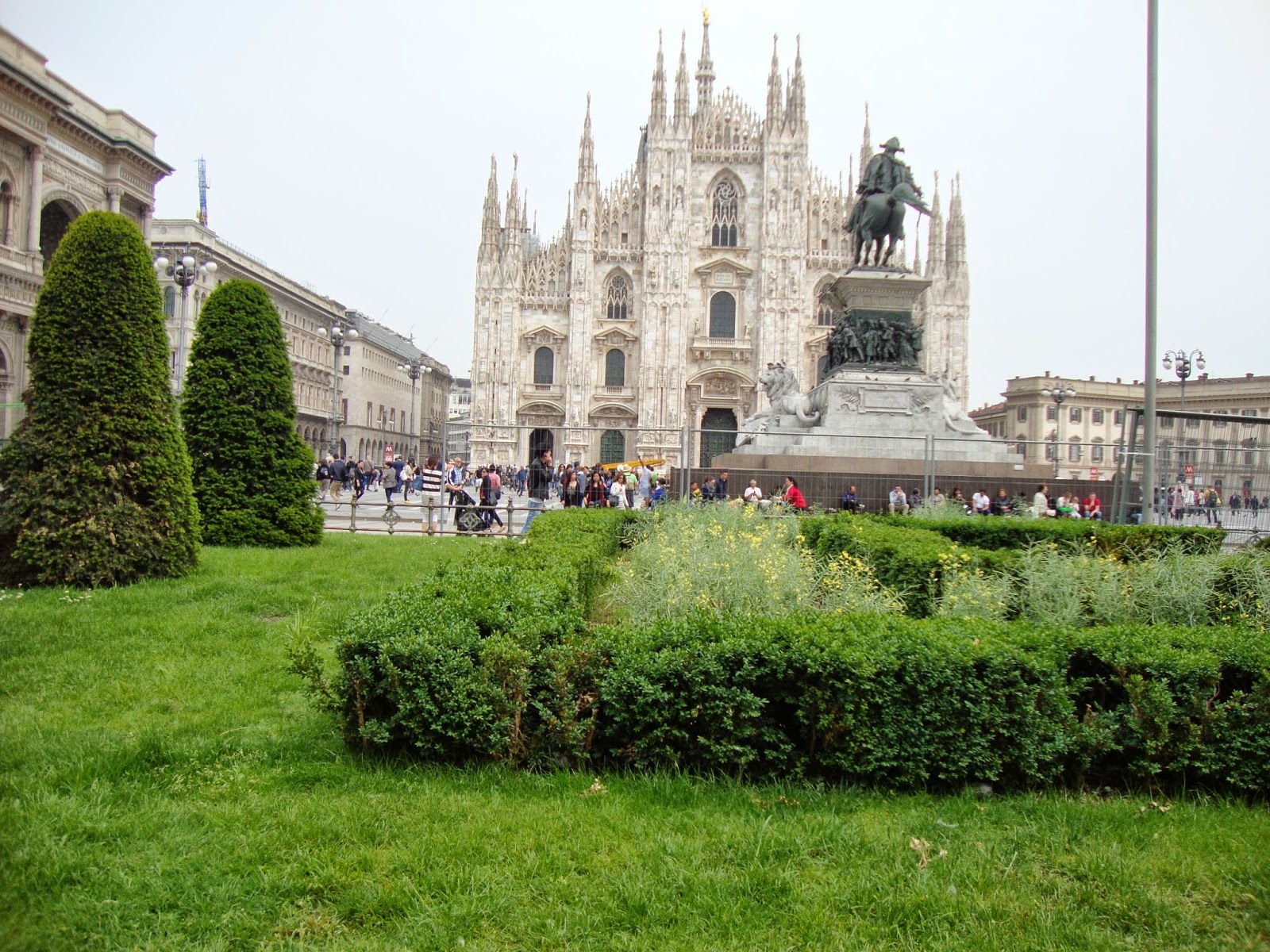 Milano a Piazza Duomo oasi di Verde con alberi, lavanda e grano