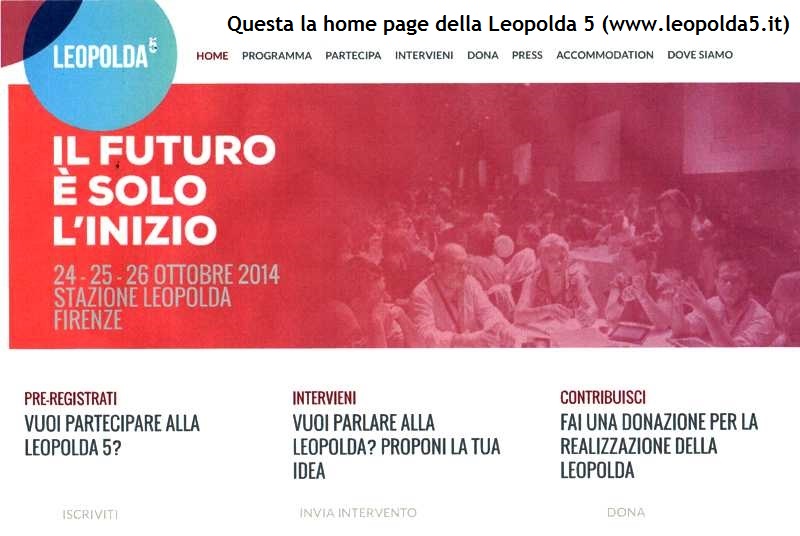 Diretta streaming “Leopolda 5” ottobre 2014: discorso Matteo Renzi