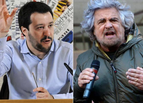 Grillo frena Matteo Salvini niente battaglia comune contro l’Euro