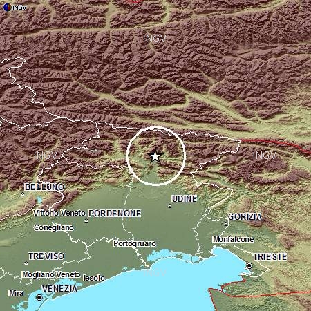 Terremoto Friuli, ultime notizie su forte scossa vicina a Udine