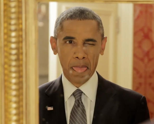 Obama linguacce e selfie per promuovere Obamacare