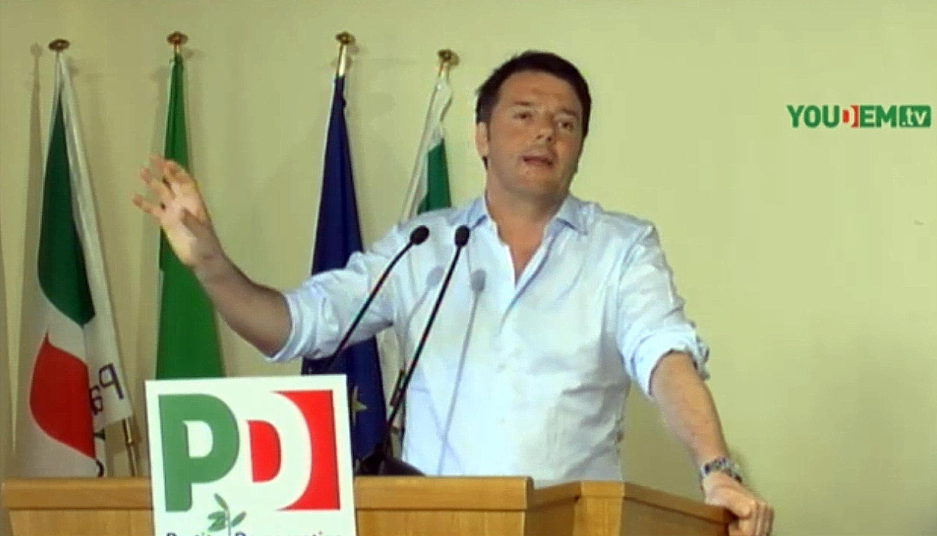 Renzi su Grillo è uno sciacallo e Landini e Salvini soprammobili da talk televisivo