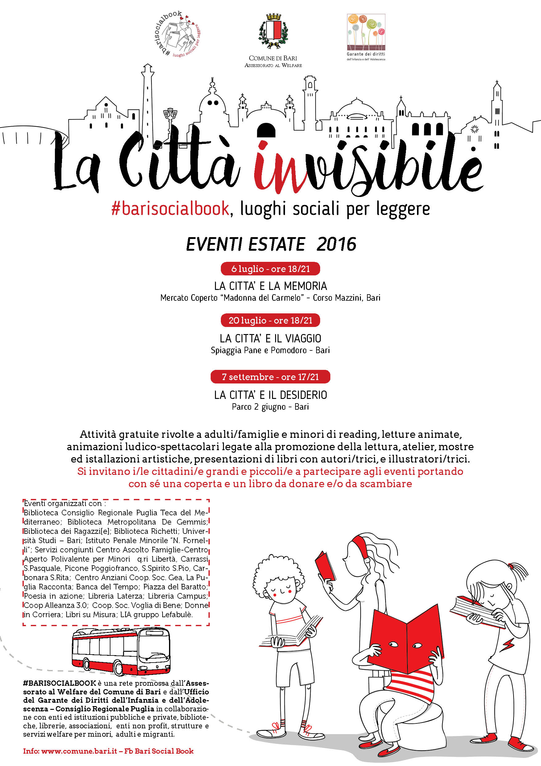 Eventi, Bari da mercoledì 6 luglio diventa “La Città inVisibile” sulle orme di Italo Calvino