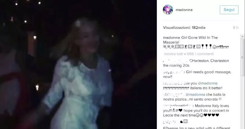 Anche Madonna balla la pizzica e viene invitata per la notte della Taranta il 27 agosto