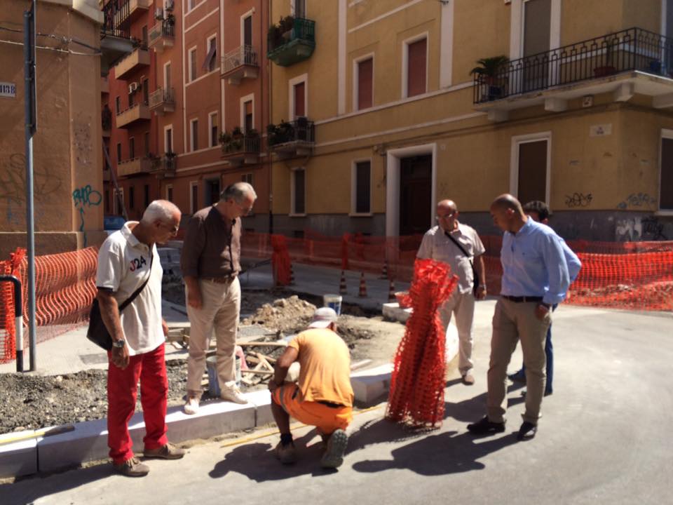 Bari, marciapiedi nuovi al quartiere Madonella. Lavori in via Istria fino alla prossima settimana