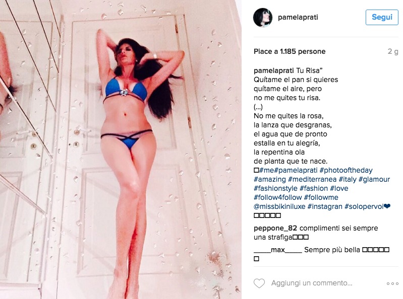 Pamela Prati accende instagram posta foto che mostrano il suo fisico da urlo, delirio dei fan