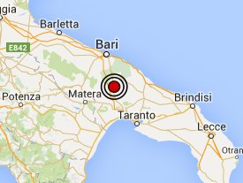 Puglia terremoto: ieri sera e stamattina due scosse  fra Gravina, Altamura, Poggiorsini, Irsina, Matera, Cassano delle Murge