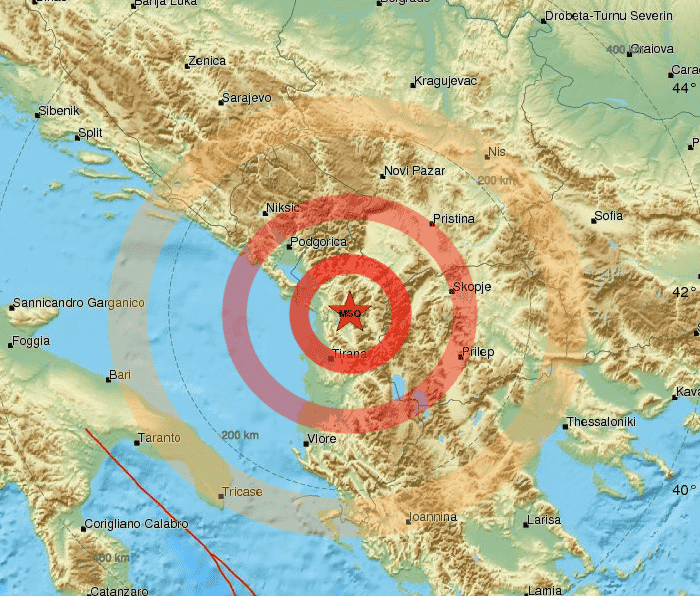 Fortissima scossa di terremoto in Albania, avvertita anche in tutta la Puglia e nel barese