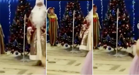 Babbo Natale crolla a terra e muore durante una festa a scuola alla presenza di tanti bambini