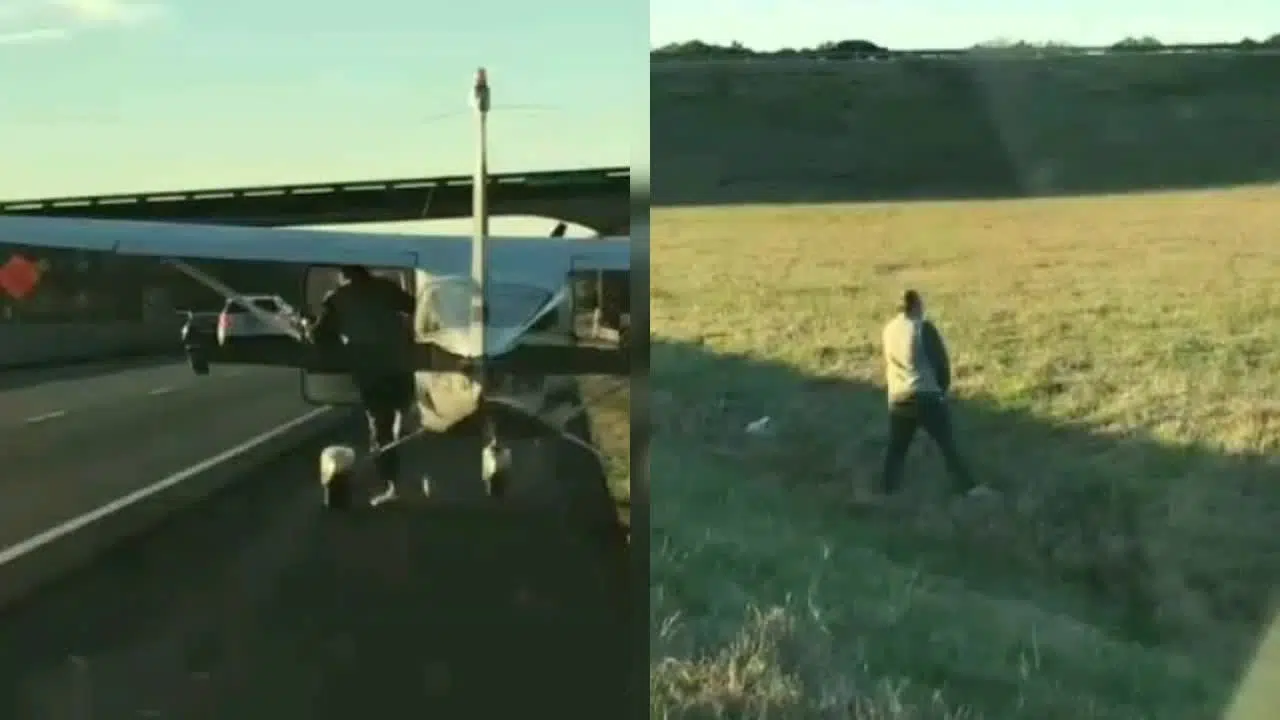Il pilota di un aereo fa un atterraggio d’emergenza in autostrada per fare la pipì