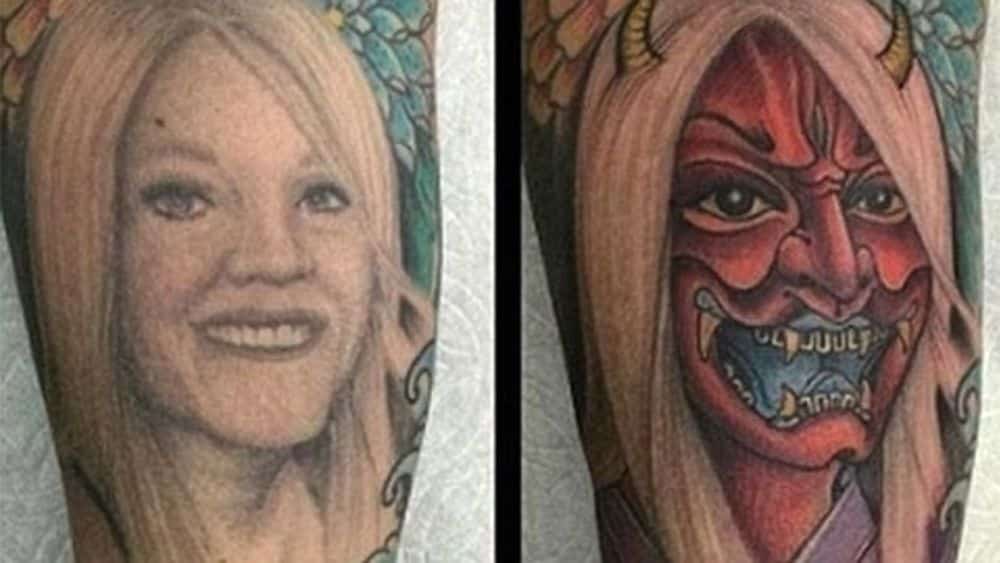 Marito innamorato si fa fare un tatuaggio che raffigura la moglie sul braccio, ma dopo qualche anno divorzia e lo trasforma in diavolo