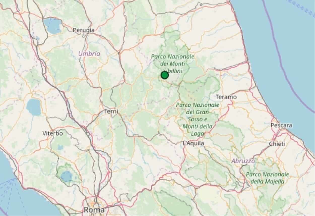 Terremoti in tempo reale, nuova scossa in Umbra, trema la terra in provincia di Perugia