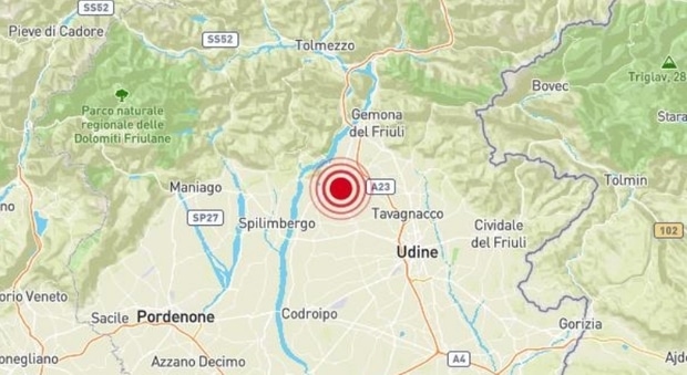 Terremoto in tempo reale, nuova scossa in Friuli, trema la terra in provincia di Pordenone