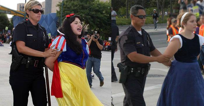 Nel parco Disney arrestate due principesse, Cenerentola e Biancaneve, ecco cosa hanno fatto