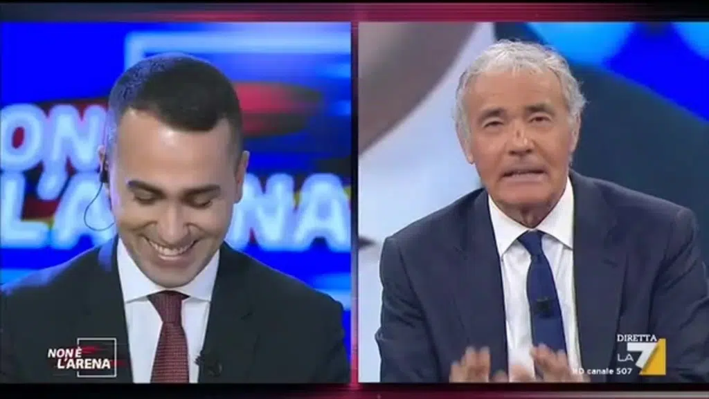 Non è l’arena, Massimo Giletti a Luigi Di Maio “hai chiamato Salvini per chiedere della nuova fidanzata?” il capo politico del M5S risponde così