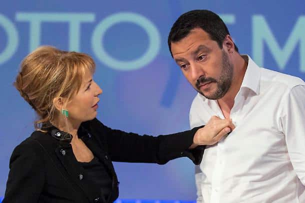 Maurizio Costanzo a Matteo Salvini, “ma se tu ti invaghissi di Lilli Gruber?”, il leader della Lega prima di rispondere prende fiato…