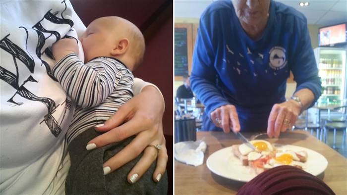 Giovane mamma  allatta il suo bambino in un ristorante le si avvicina una donna e la mamma rimane di sasso alle sue parole