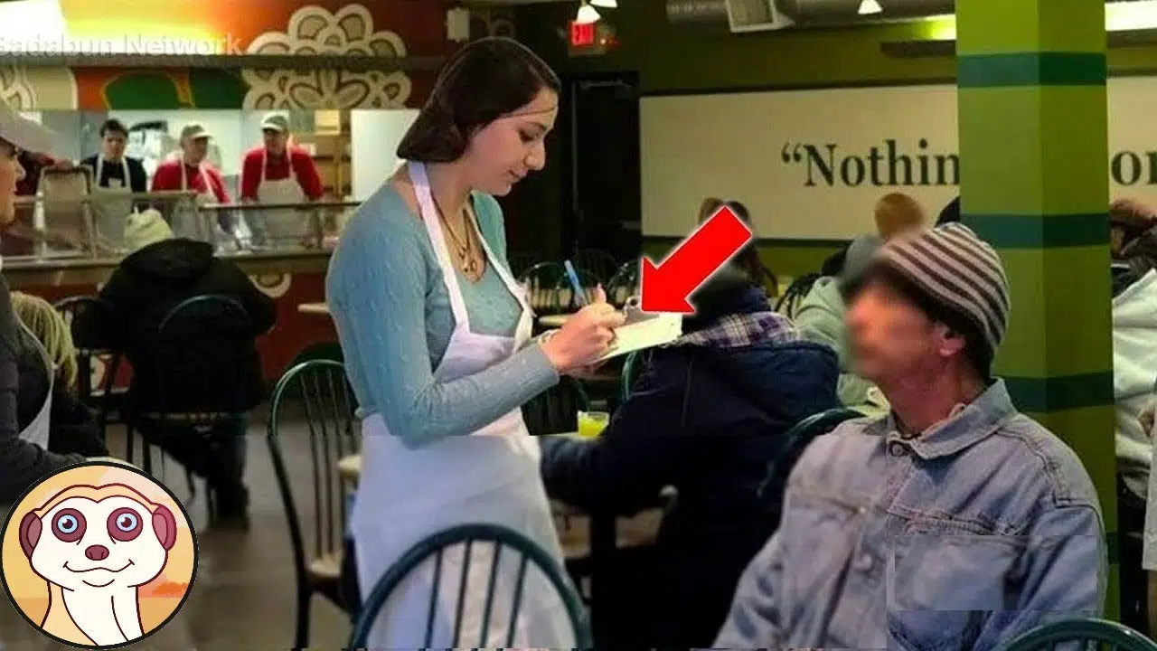 Vagabondo entra in un ristorante e la cameriera invece di cacciarlo si offe di pagare lei il pranzo, quando l’uomo finisce di pranzare e va via la cameriera non può credere a ciò accade