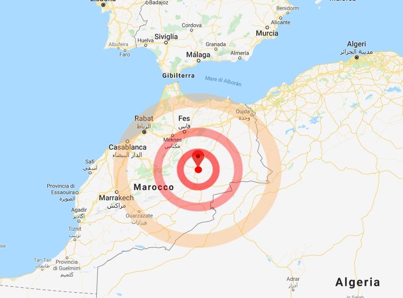 Terremoto in tempo reale, fortissima scossa in Marocco, trema la terra nel nord Africa, paura tra la gente