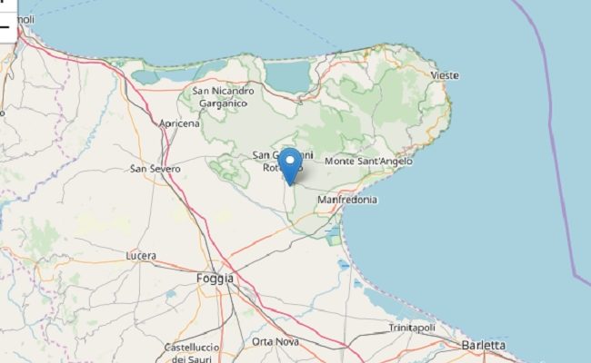 Terremoto in tempo reale, scossa in Puglia, trema la terra a Manfredonia e San Giovanni Rotondo