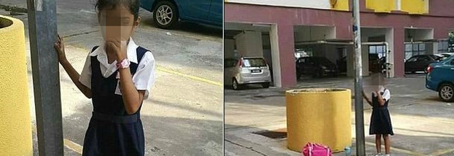 Una mamma lega la bambina ad un palo della luce e il motivo è incredibile