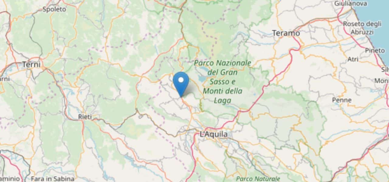 Terremoto in tempo reale, due forti scosse a L’Aquila, in Abruzzo, terrore tra la gente, le scosse avvertite anche nel Lazio