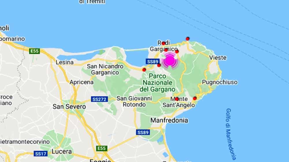 Terremoto in tempo reale, forte scossa in Puglia, trema la terra nel foggiano