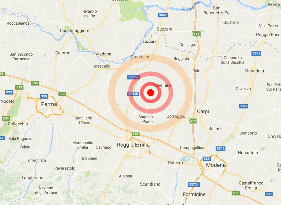 Terremoto in tempo reale, trema la terra in Emilia-Romagna, scossa nel reggiano