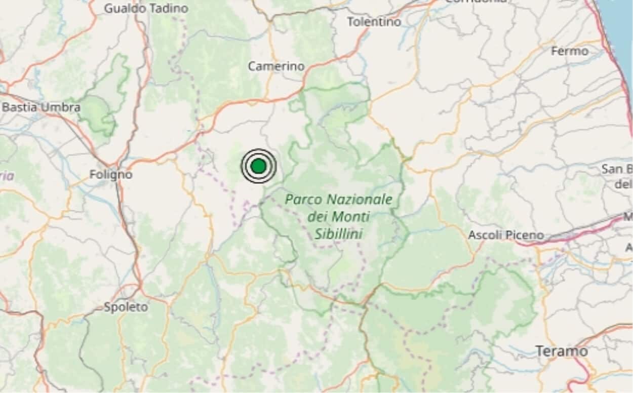 Terremoto in tempo reale, nuova scossa nelle Marche, trema la terra a Macerata