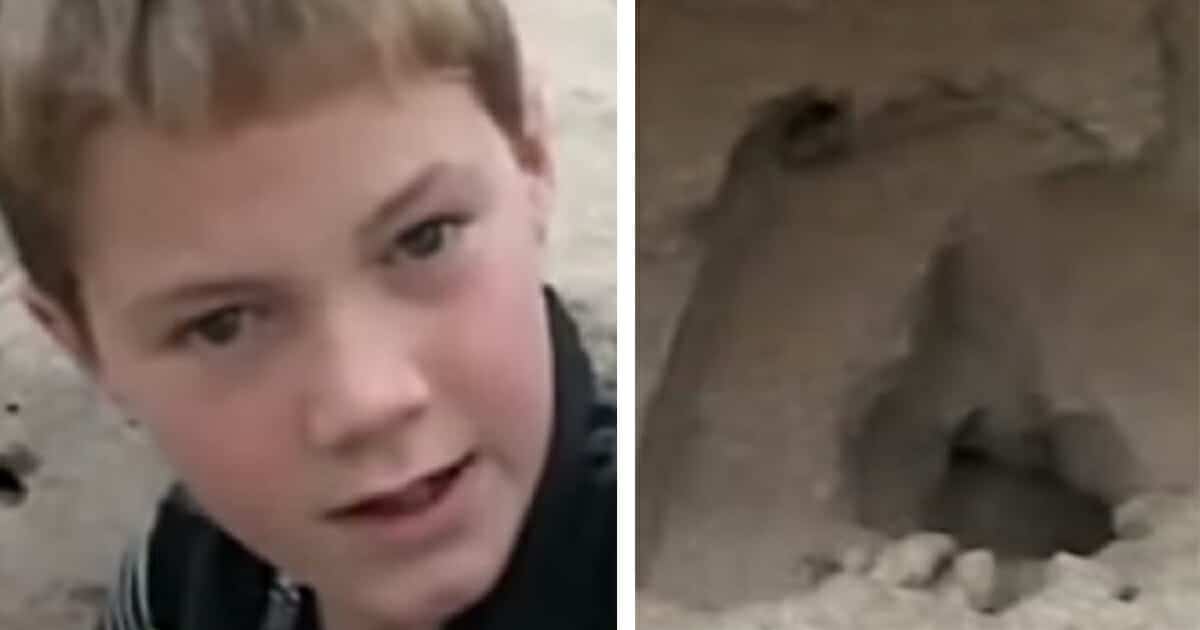 Ragazzino di 11 anni gioca sulla sabbia e trova una bambina sepolta viva, inizia a scavare e la salva