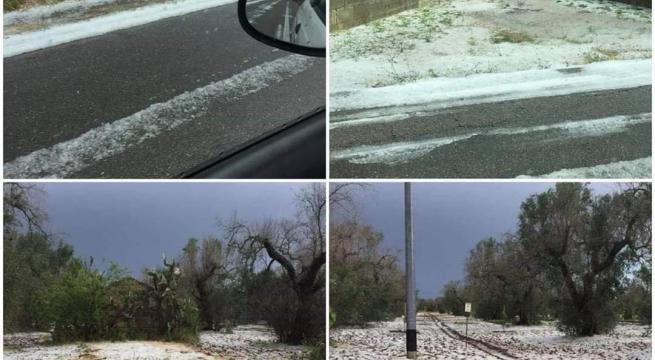 Su una zona di Puglia si è abbattuta una tempesta di ghiaccio, l’eccezionale grandinata ha imbiancato un’intera città