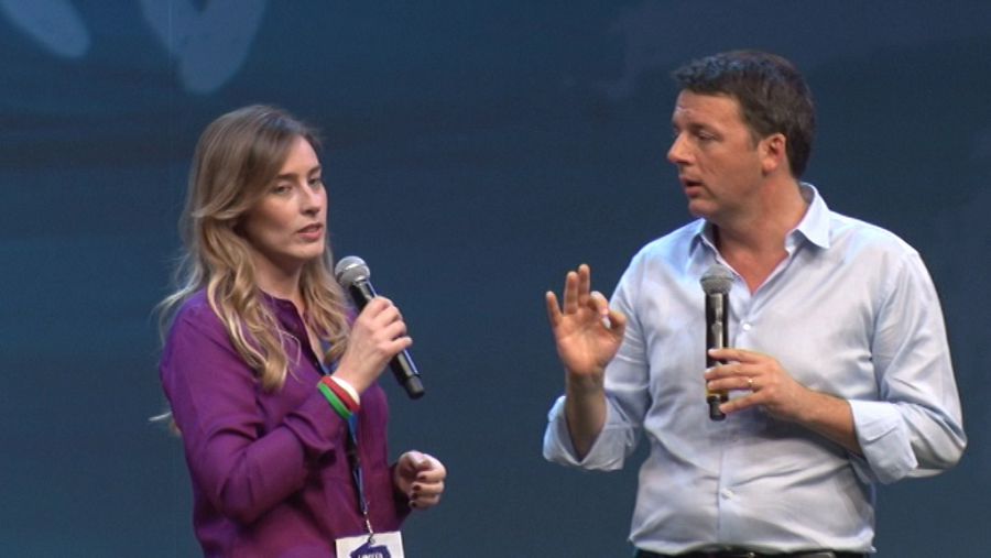 Maria Elena Boschi bacia Giulio Berruti e Matteo Renzi perde le staffe “ti comporti come una tronista in partenza per Temptation Island” ,  la reazione durissima della Boschi