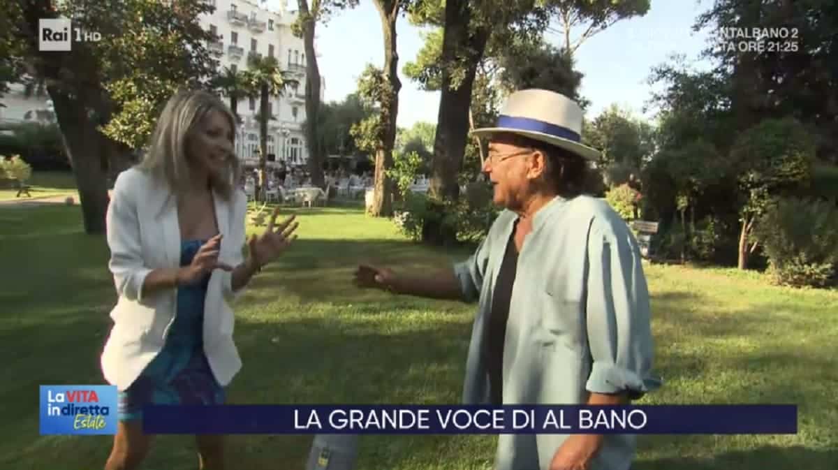 Vita in Diretta estate, Al Bano ospite compie un gesto inaspettato verso l’intervistatrice che si allontana in fretta