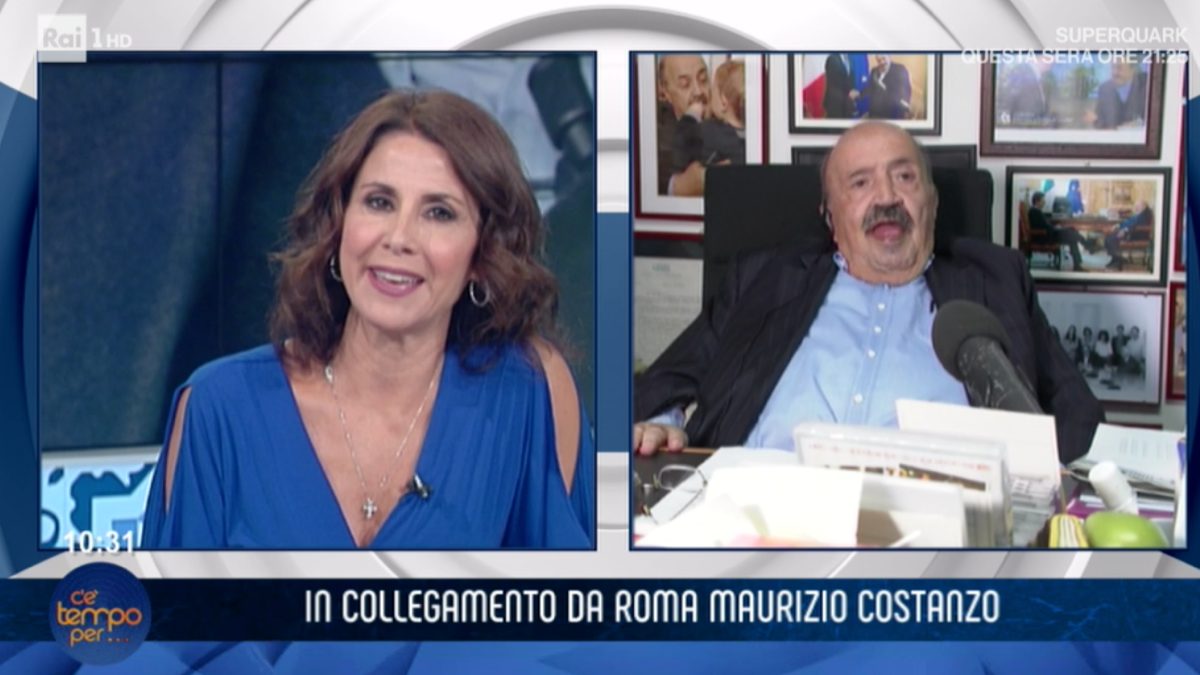 Maurizio Costanzo ospite a “C’è tempo per …” , dopo l’ennesima volta che Barbara Capponi si rivolge a lui in un certo modo le dice: “La pianti …”