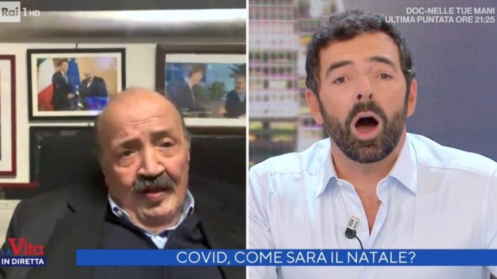 Vita in Diretta, Alberto Matano fa una terribile gaffe con Maurizio Costanzo che dice: “Se vuoi mi piglio il Covid”, Matano in grandissimo imbarazzo