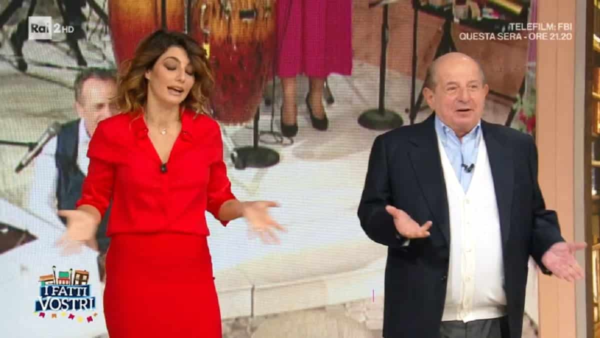 I fatti vostri, Giancarlo Magalli fa una battuta su Samantha Togni “Tutto tranne che santa” ma Samantha questa volta non si diverte e reagisce male