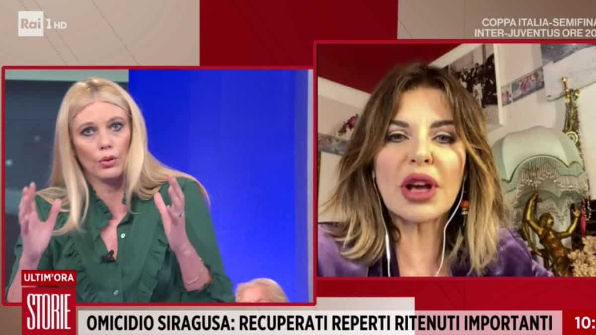 Storie italiane, lite violenta tra Eleonora Daniele e Alba Parietti, la conduttrice dice “Non né vero quello che dici …