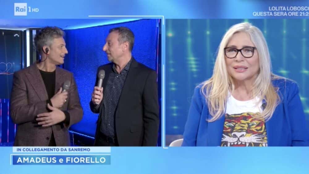 Sanremo 2022 bomba di Fiorello, Mara Venier a bocca aperta e poi cambia subito argomento