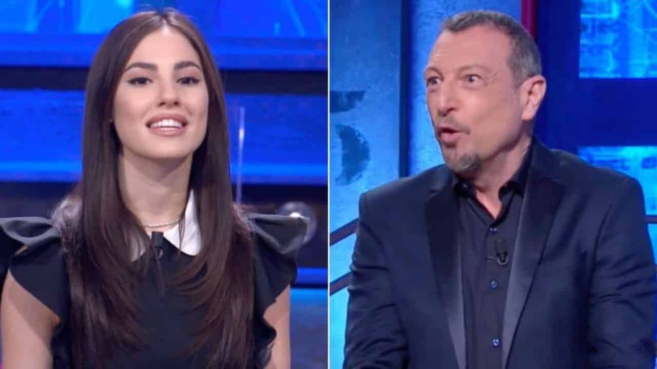 I Soliti Ignoti, Giulia De Lellis ha da ridire sulle regole del gioco e Amadeus le risponde a tono