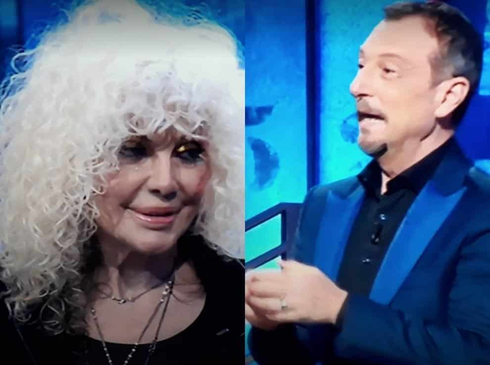 I Soliti Ignoti, Amadeus una furia contro Donatella Rettore «Fammi finire di parlare…»