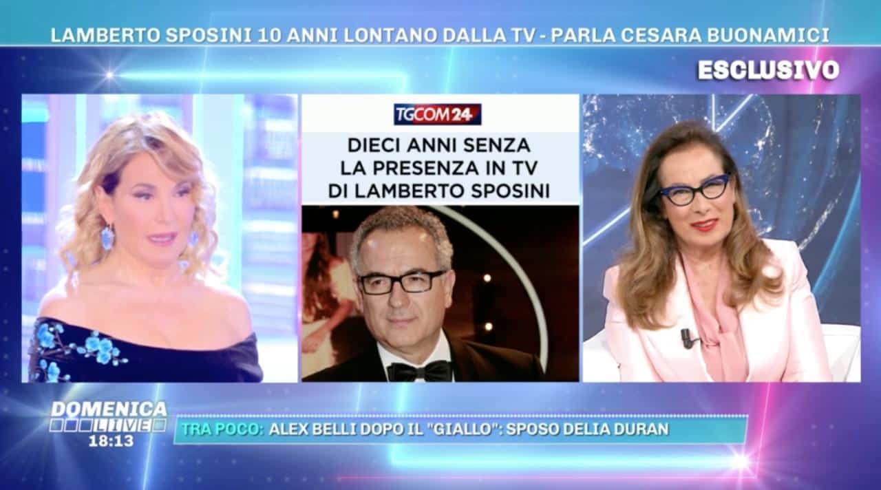 Barbara D’Urso fa una domanda a Cesara Buonamici su Lamberto Sposini che risponde con un secco “Di questo non voglio parlare …”, gelo in studio