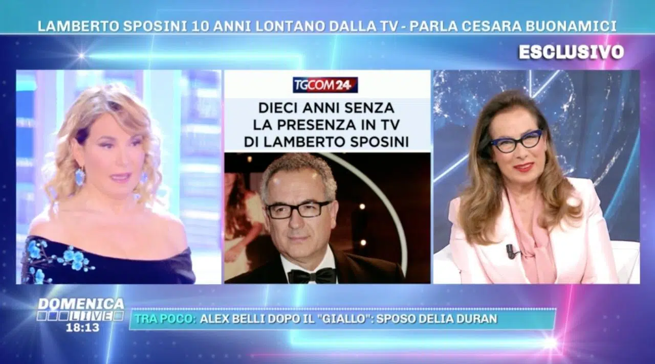 Barbara D’Urso fa una domanda a Cesara Buonamici su Lamberto Sposini che risponde con un secco “Di questo non voglio parlare …”, gelo in studio