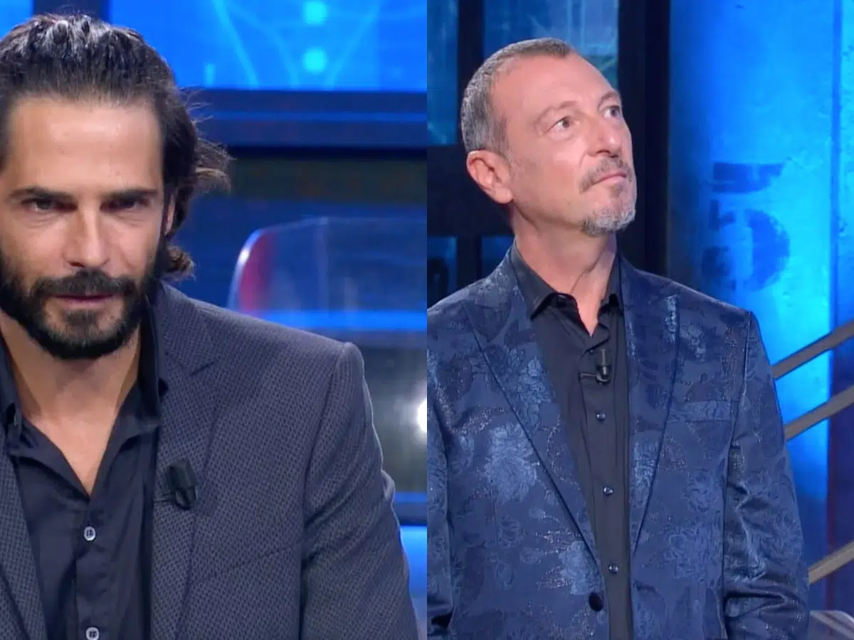 I soliti ignoti, ospite Marco Bocci, una signora dal pubblico urla e Amadeus è costretto ad intervenire