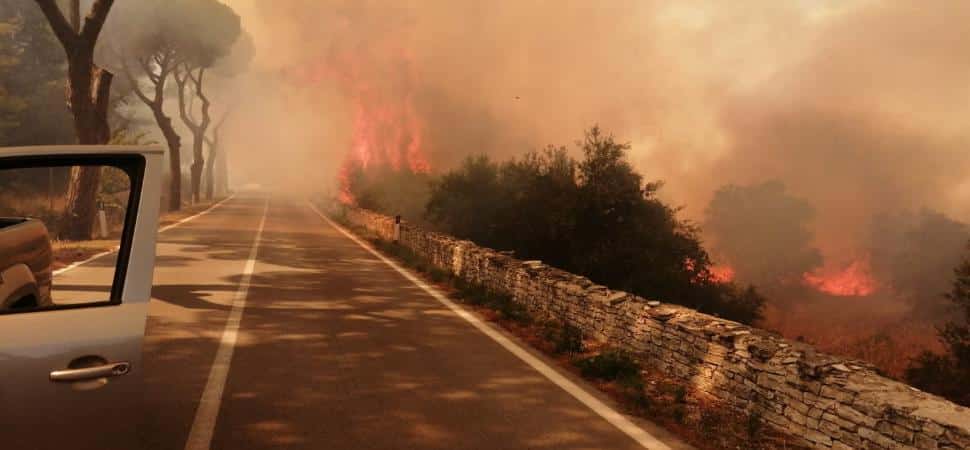 Castel del Monte a fuoco, incendiati oltre 80 ettari di bosco, evacuato il castello