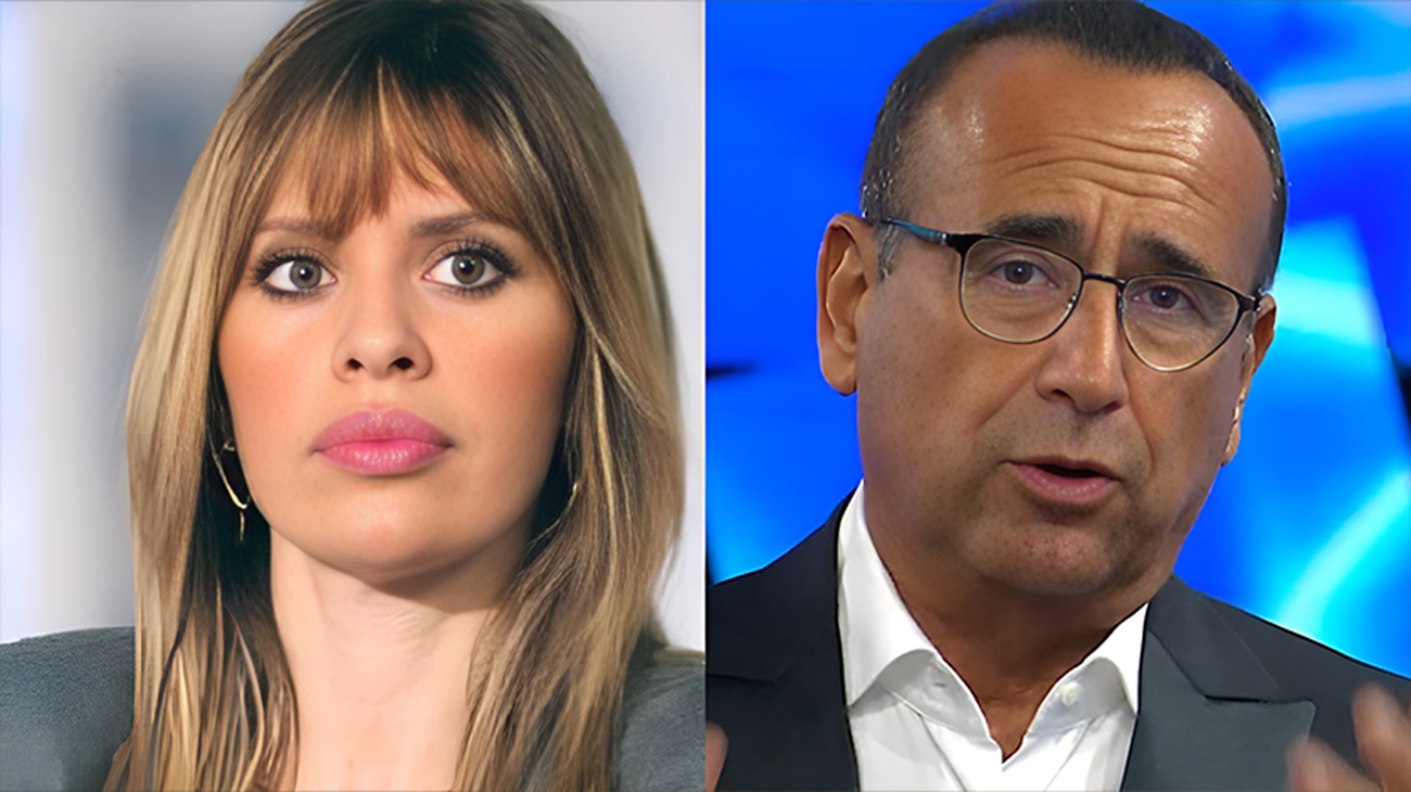 Tale e Quale, Carlo Conti al veleno contro Alessandra Mussolini e lei risponde e lo mette a tacere